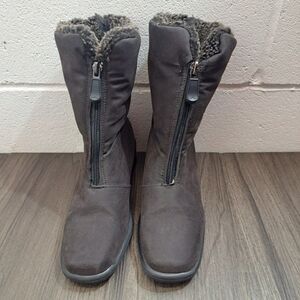 Toe Warmers Winter Snow Boots  Dark Brown Insulated Snow Boots Women's Size 6N